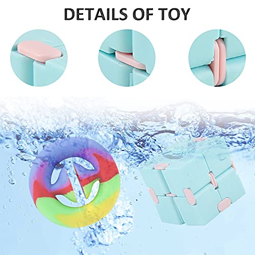 Fresion Infinity Cube Fidget Toy Rainbow Snappers Sensory Fidget Toy 