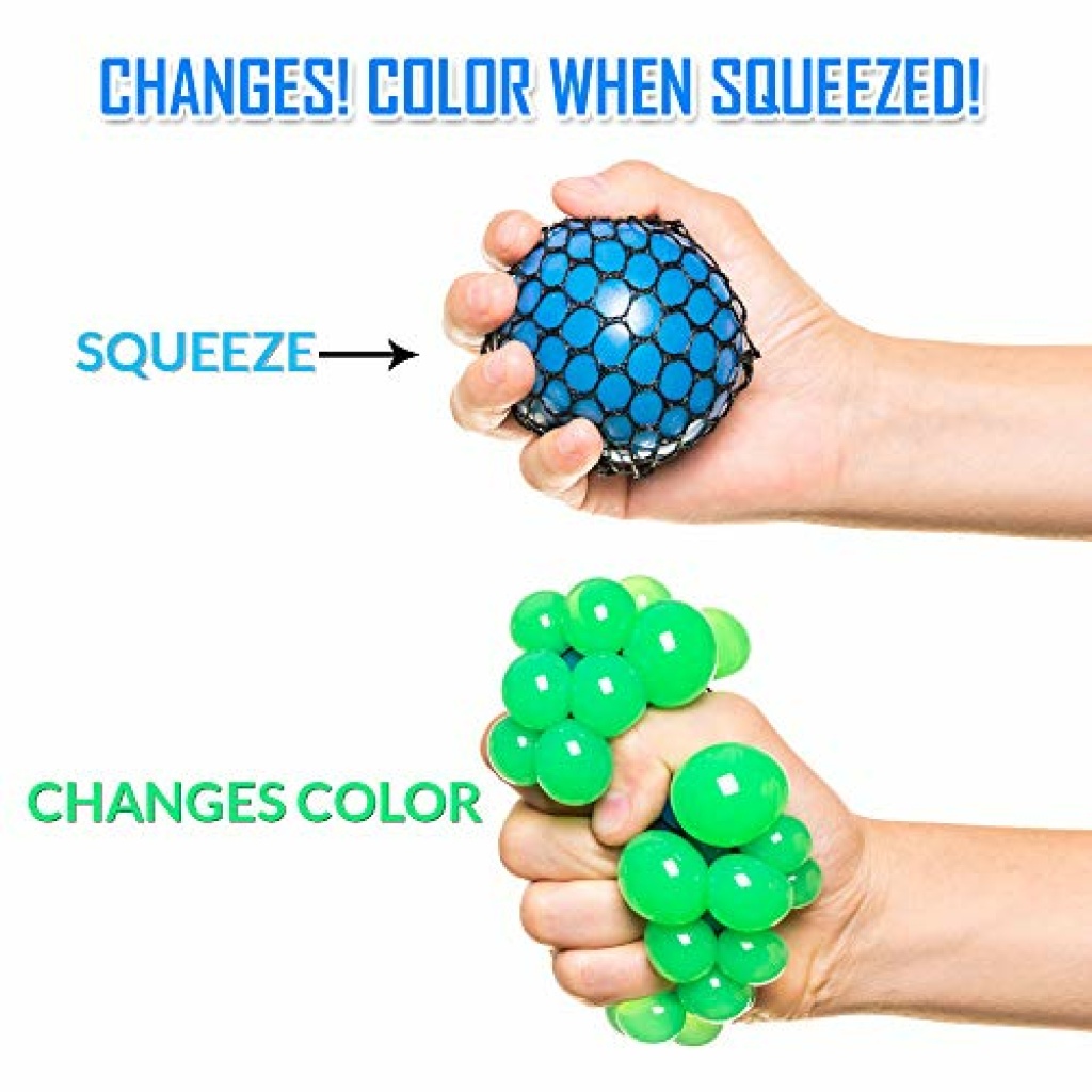 KELZ KIDZ Quality & Durable Large (2.9 Inch) Mesh Squishy Balls with