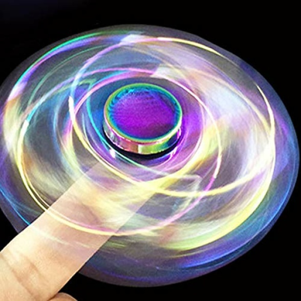 Rainbow Anti-Anxiety Fidget Spinner [Metal Fidget Spinner] Figit Hand Toy  for Relieving Boredom ADHD, Anxiety (Round)