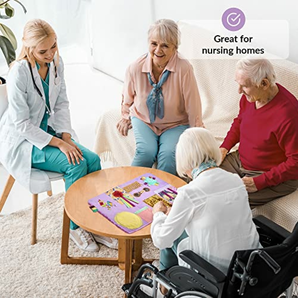 Fidget Blanket for Dementia Calming & Comforting Dementia Activities for Seniors Dementia