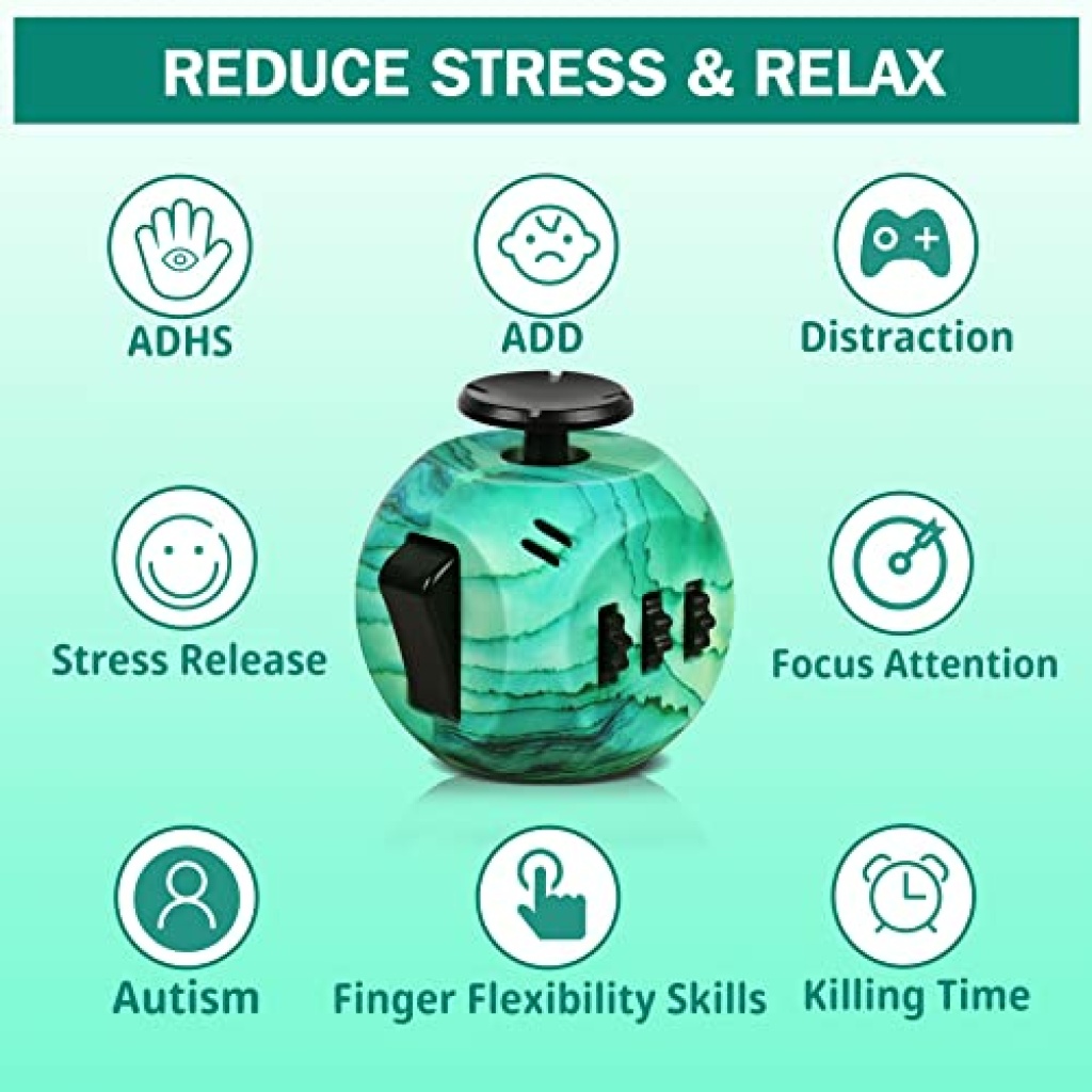 6 Sided Fidget Toy Cube - Fidget Cubes Fidget Fiddle Anxiety Toys for ...