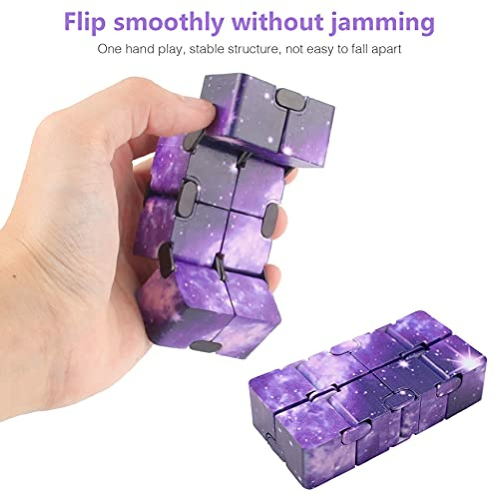 Aohcae Infinity Cube Fidget Toy 4PCS, Magic Infinity Cube Desk Toy Mini ...