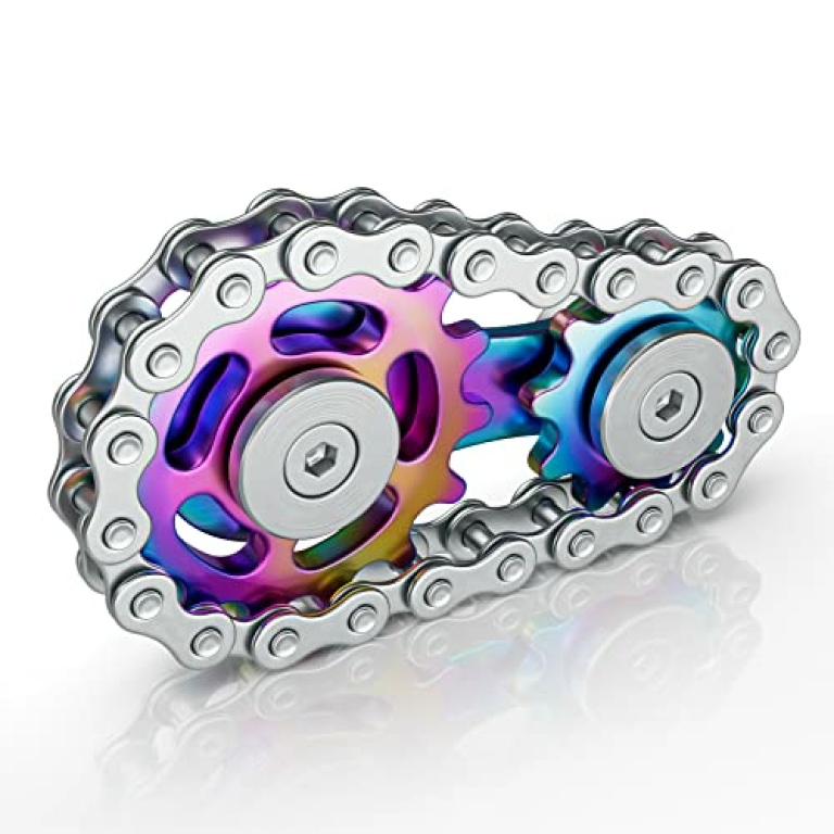 Aolcev Fidget Spinner Linkage Bike Chain Fidget Toy Stainless Steel