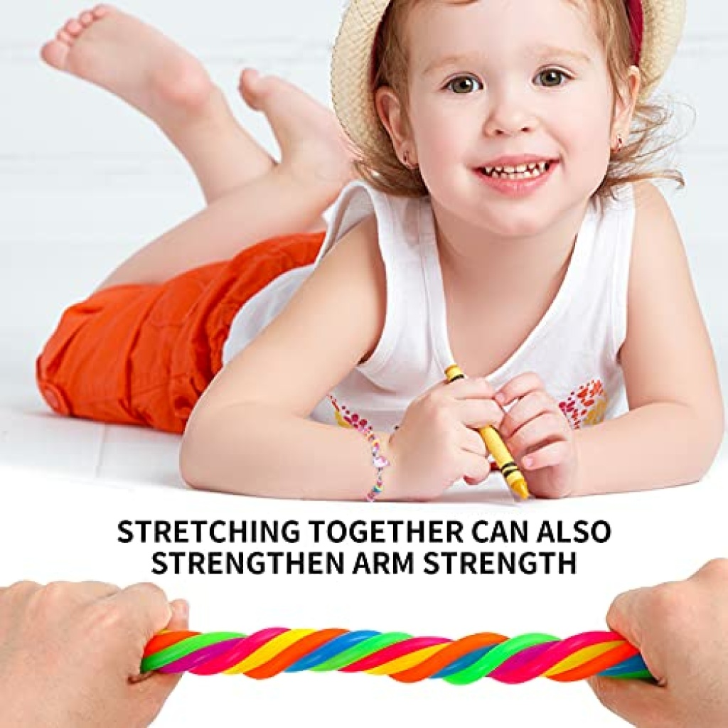 Firtink 12 Pcs Stretchy Fidget Noodles String Fidget Stretchy Noodle ...