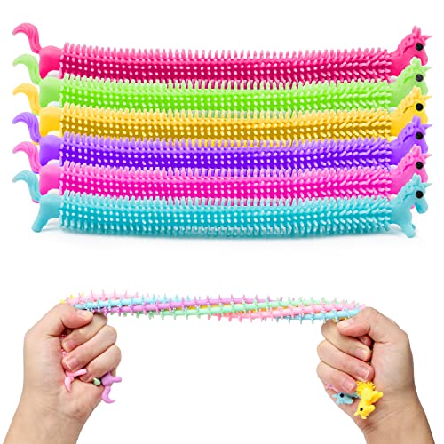 16 Pcs Bracelets Glow in The Dark Pop It Fidget Toy, Rainbow Party Favors, Anti-Anxiety Stress Relief Wristband Set, Push Bubbles Sensory Autistic