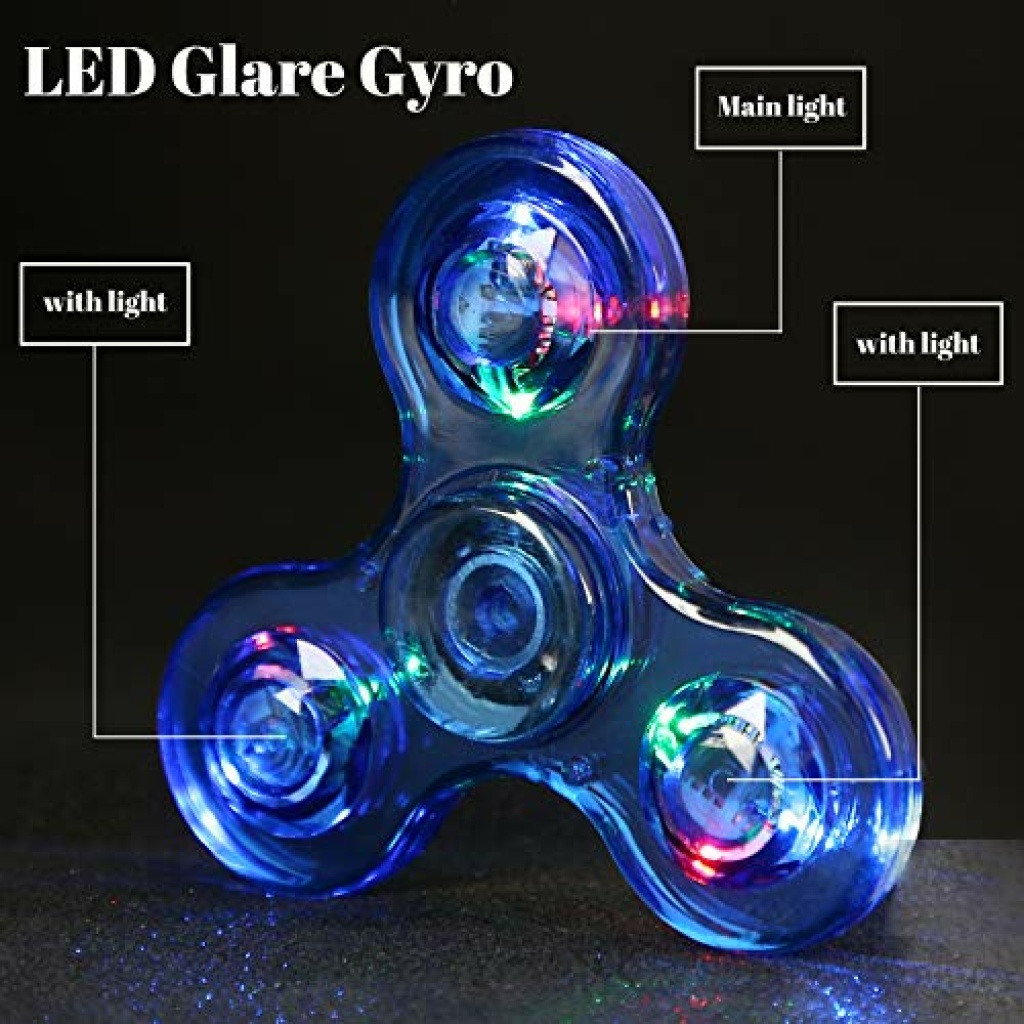 Fidget Compass Led SCIONE LED Fidget Spinners, Light Up Sensory Fidgets Toys for Kids ...