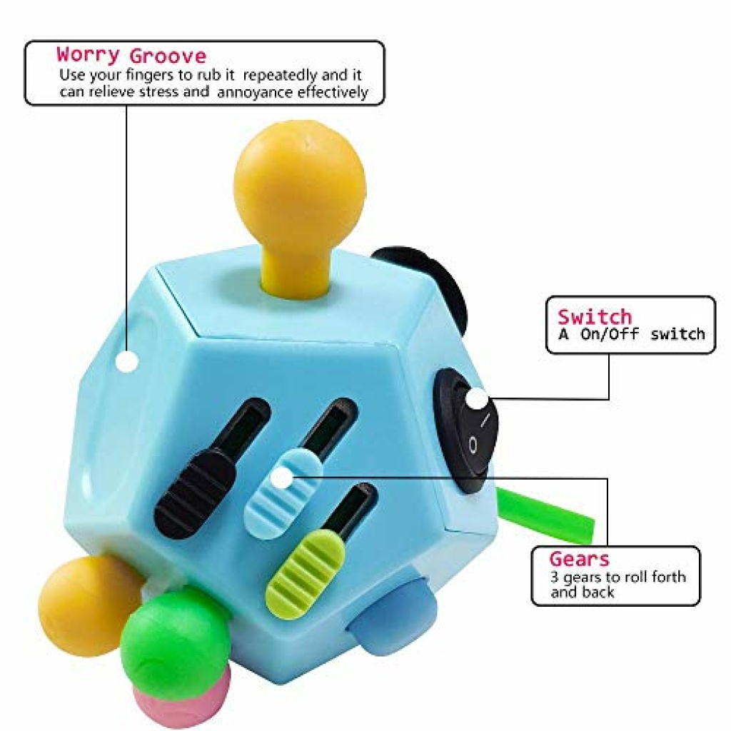 12 Sided Finger Cube Toys, Fidget Toys Relief Stress, Autism and ...